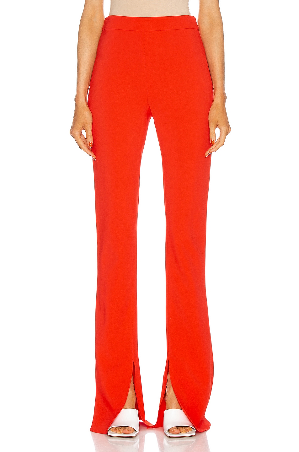 Image 1 of Cushnie High Waisted Pant Flare Pant in Rouge