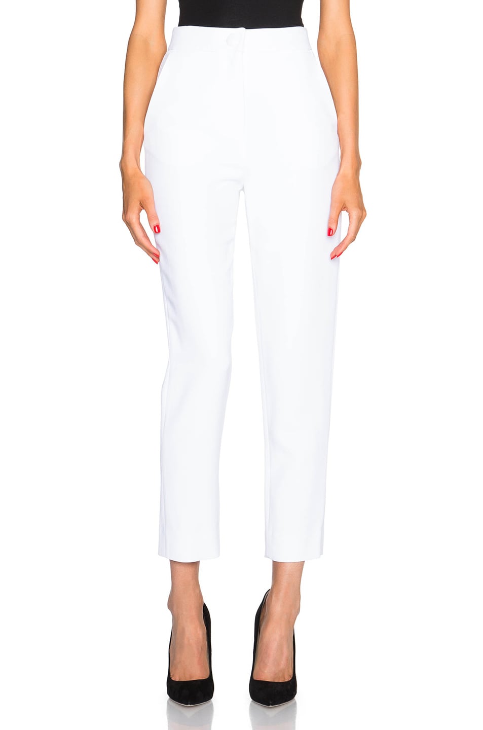 Image 1 of Cushnie Stretch Cady Trousers in White
