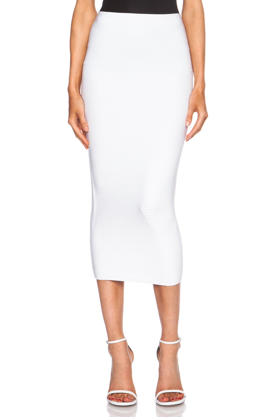 Image 1 of Cushnie Viscose-Blend Knit Skirt in White