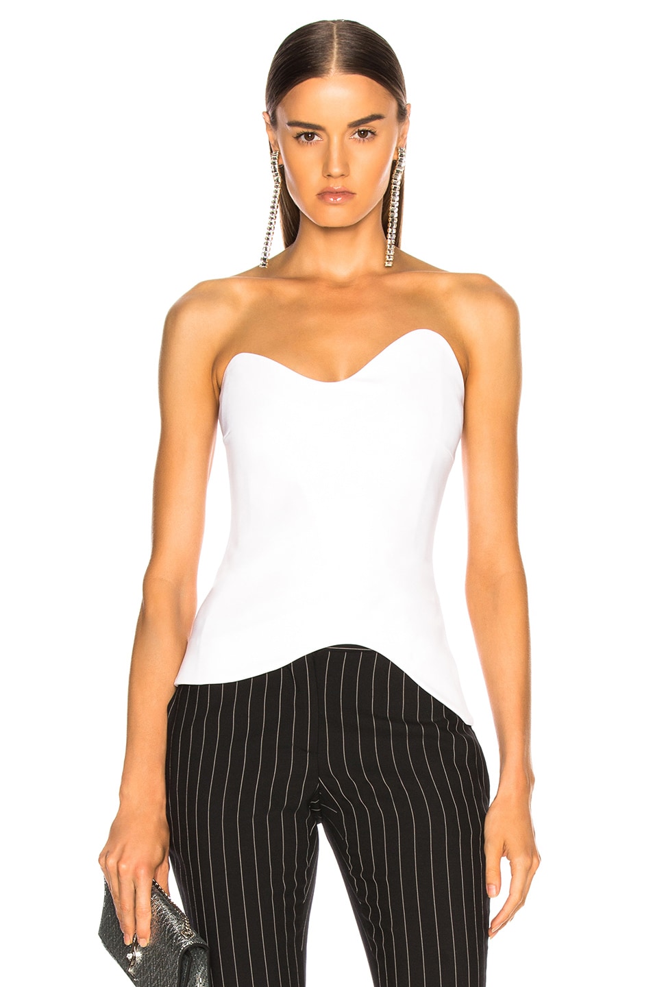 Image 1 of Cushnie Strapless Fitted Top in White