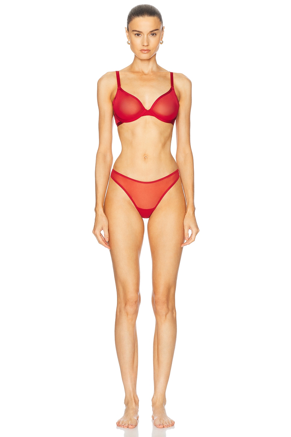 Mesh Plunge Bra - Thumbnail 4