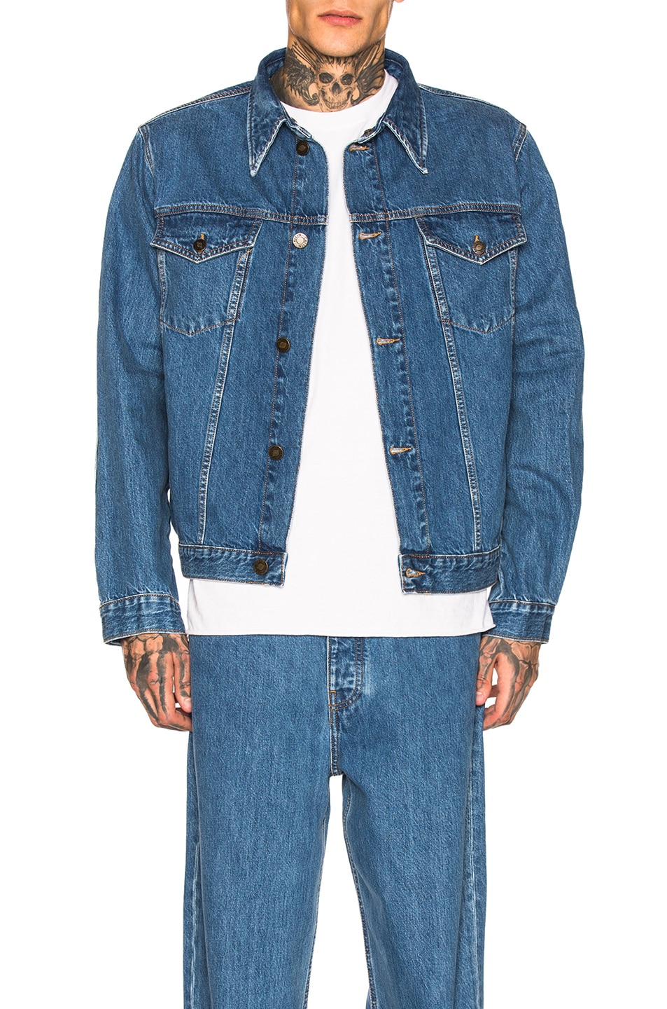 Image 1 of Calvin Klein Est. 1978 Trucker Denim Jacket in Tough Blue