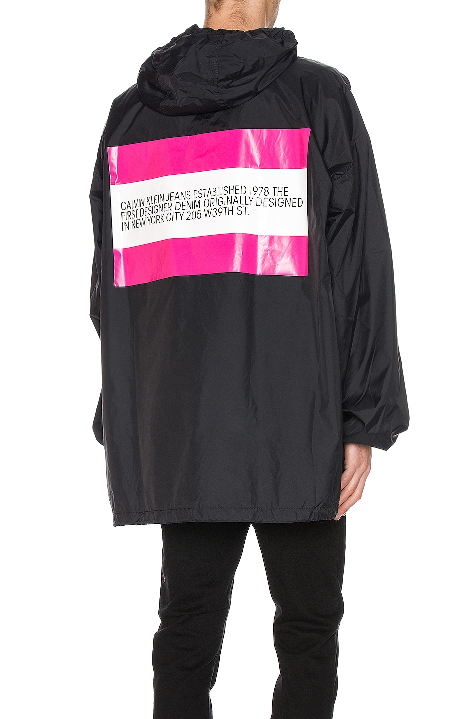 Image 1 of Calvin Klein Est. 1978 Logo Hoodie in Black & Pink