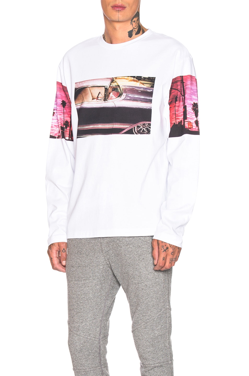 Image 1 of Calvin Klein Est. 1978 Graphic Long Sleeve Tee in White