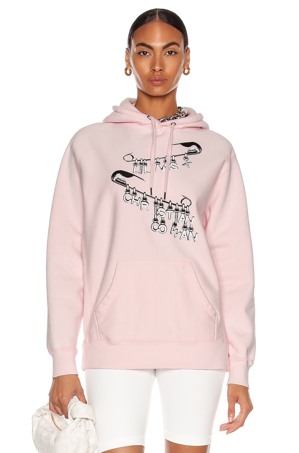 Image 1 of CHRISTIAN COWAN x Lil Nas Safety Pin Sweatshirt in Pink 3