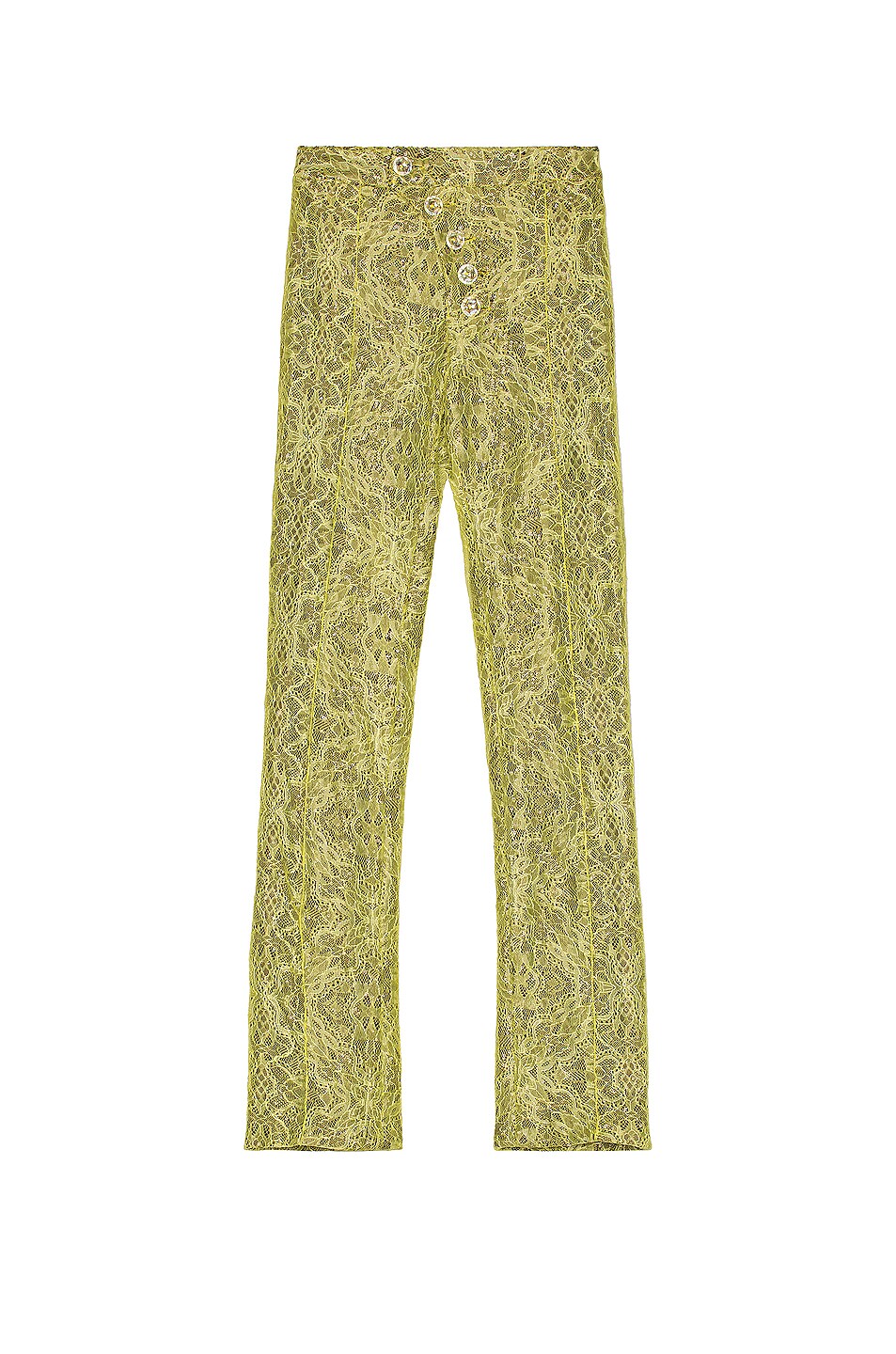 Image 1 of CHRISTIAN COWAN Lace Sequin Tailored Pant in Yellow 12