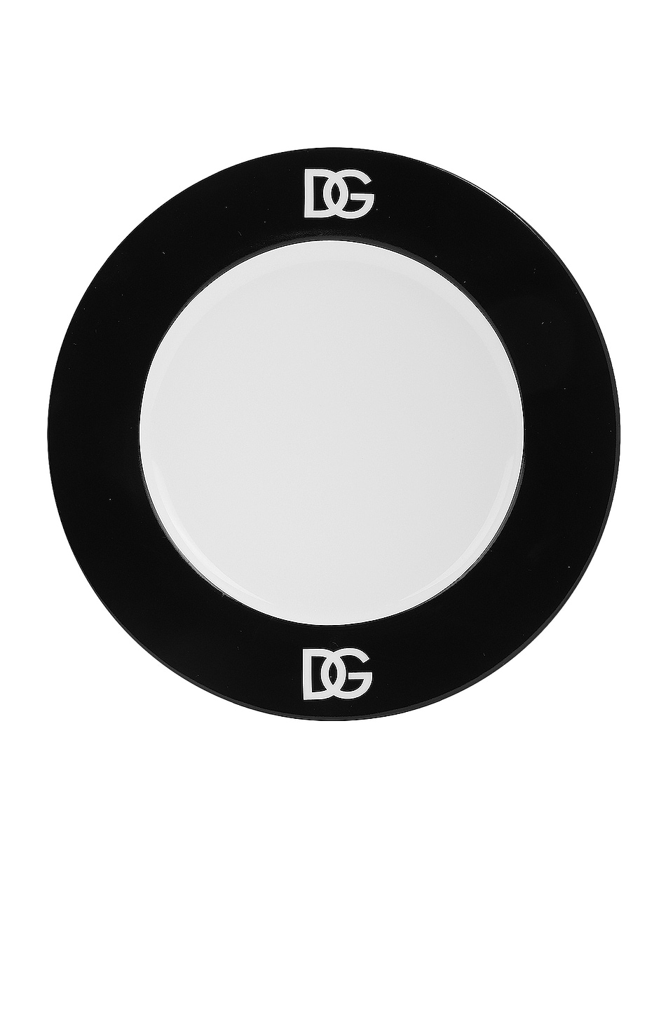 Image 1 of Dolce & Gabbana Casa Set Of 2 Logo Dessert Plates in Black & White