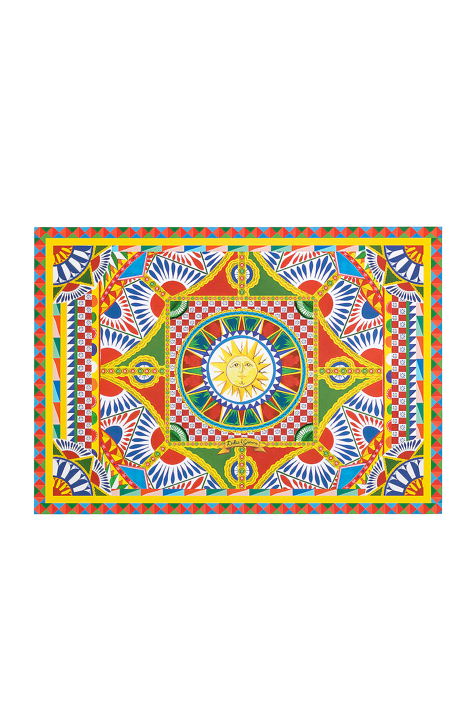 Image 1 of Dolce & Gabbana Casa Carretto Set Of 36 Reversible Paper Place Mats in Multicolor
