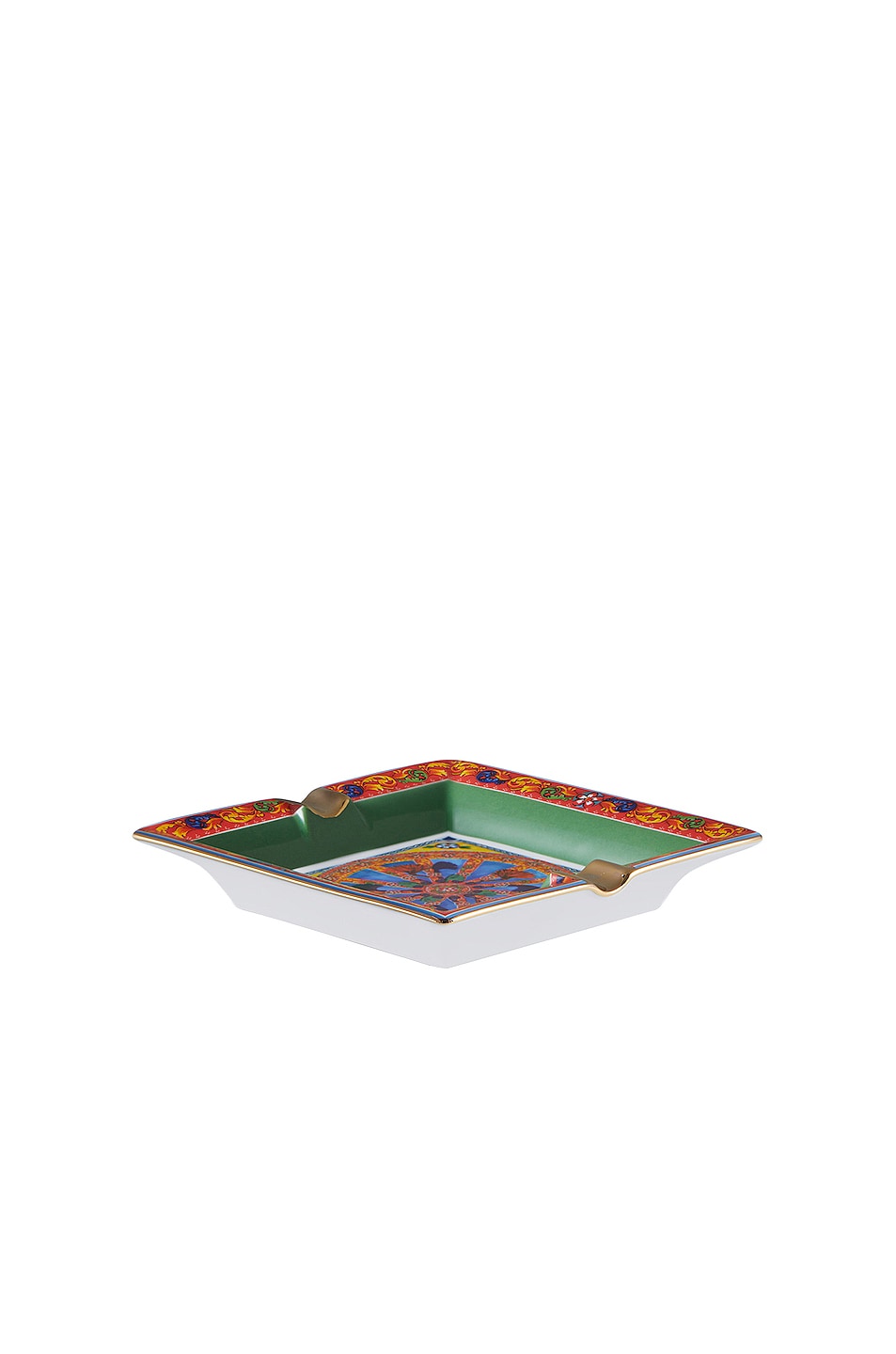 Image 1 of Dolce & Gabbana Casa Large Square Ashtray in Multicolor