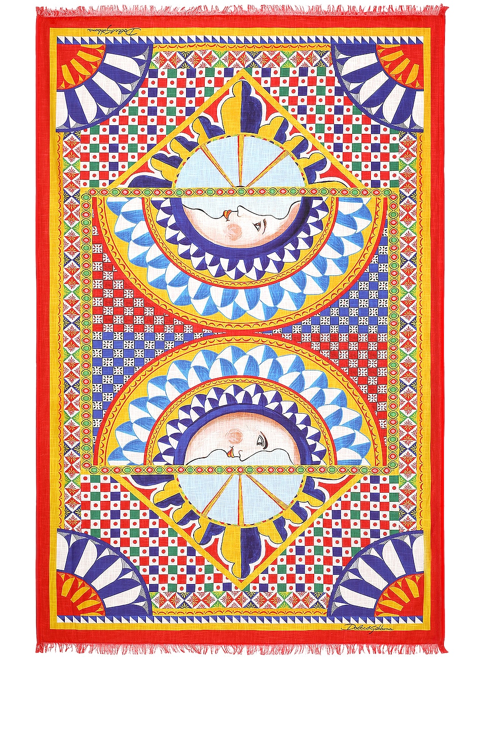 Image 1 of Dolce & Gabbana Casa Doubled Beach Towel in Multicolor