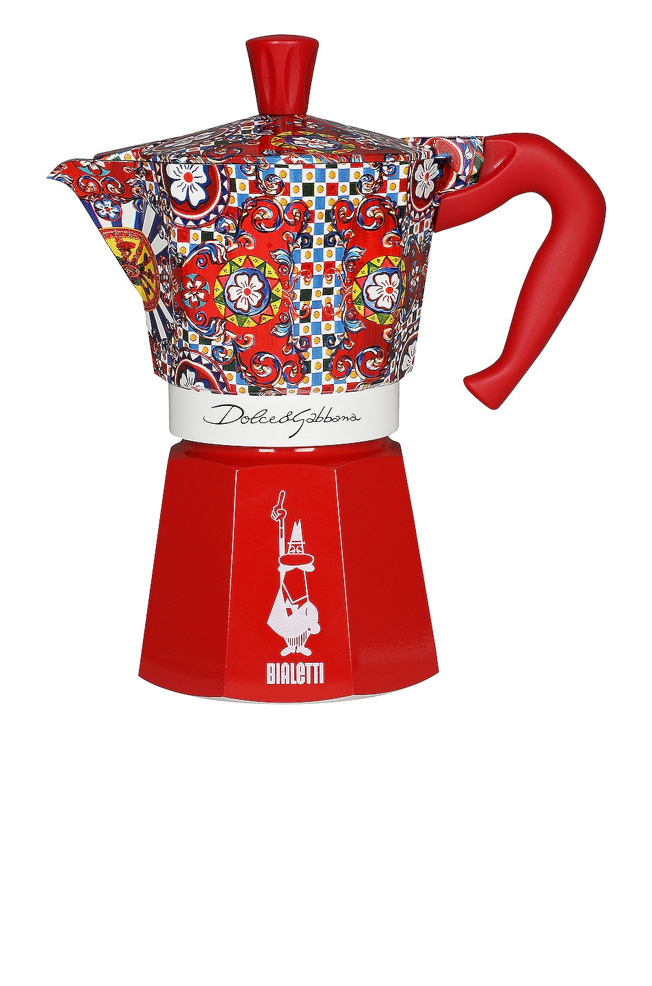 Image 1 of Dolce & Gabbana Casa Dolce & Gabbana x Bialetti Casa 6 Cup Moka Machine in Medium Red