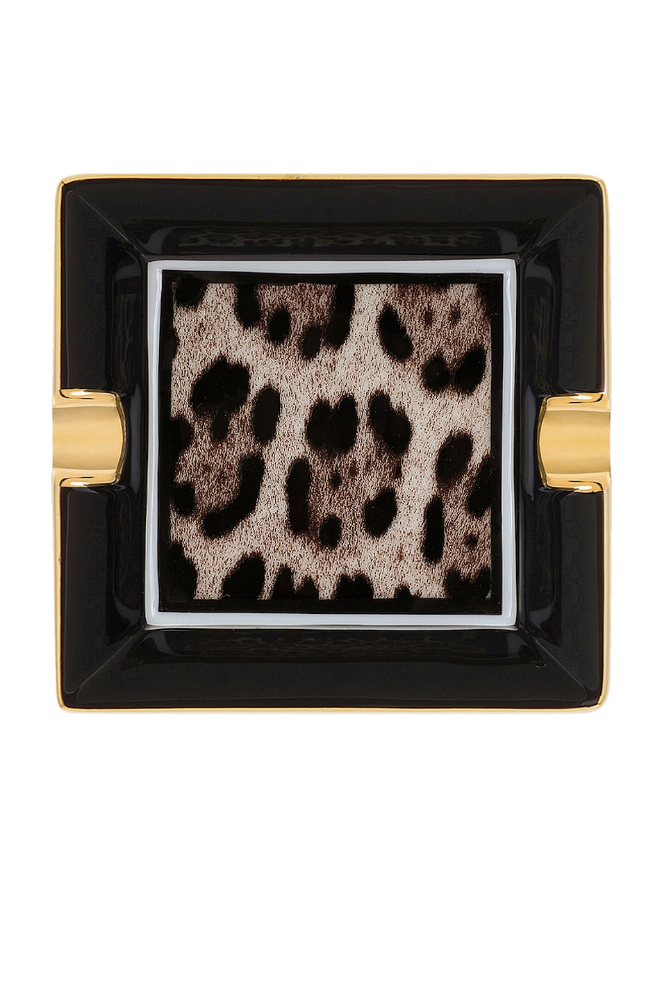 Image 1 of Dolce & Gabbana Casa Small Leopard Square Ashtray in Leopard