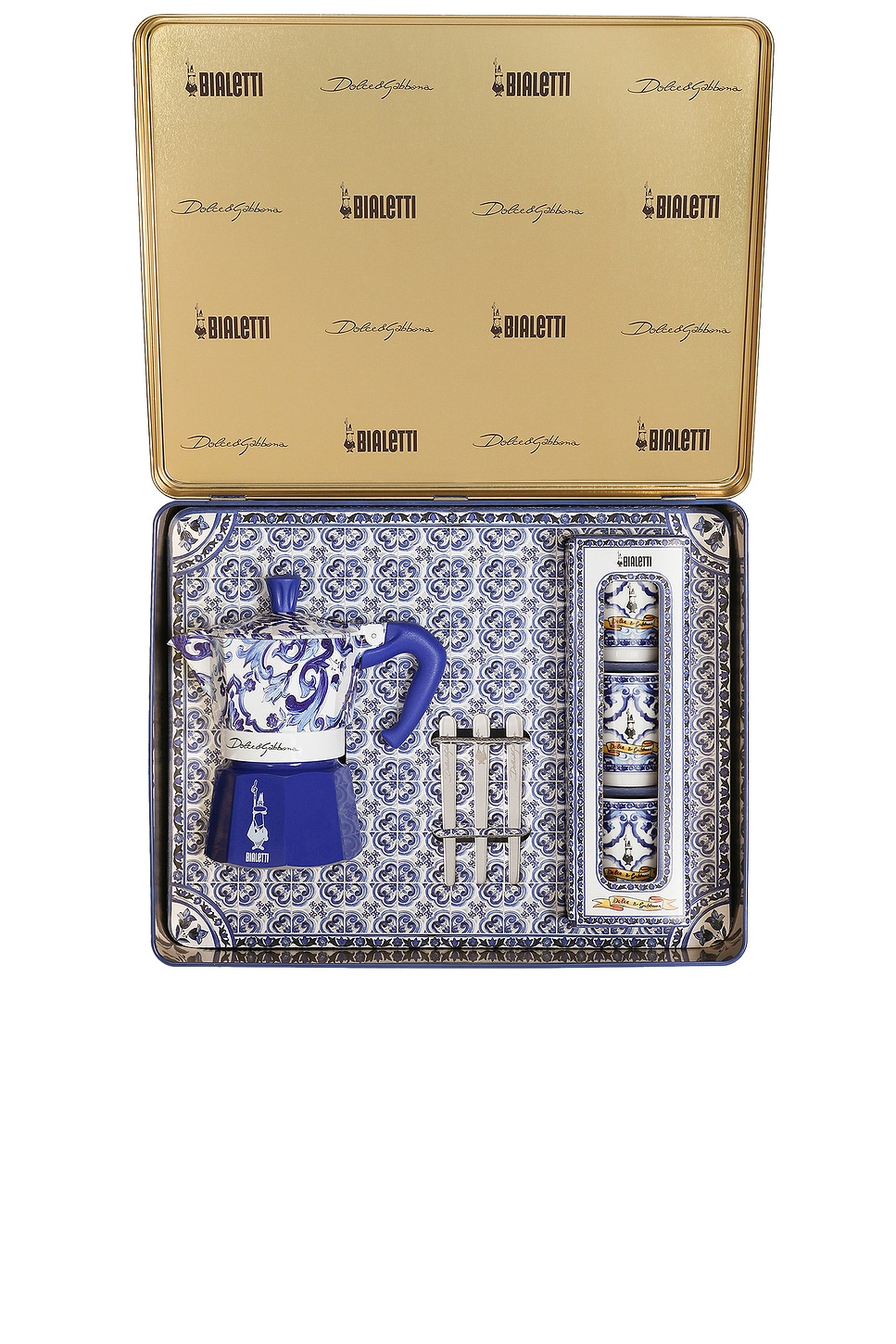 Image 1 of Dolce & Gabbana Casa Bialetti Moka Set in Blue Mediterraneo