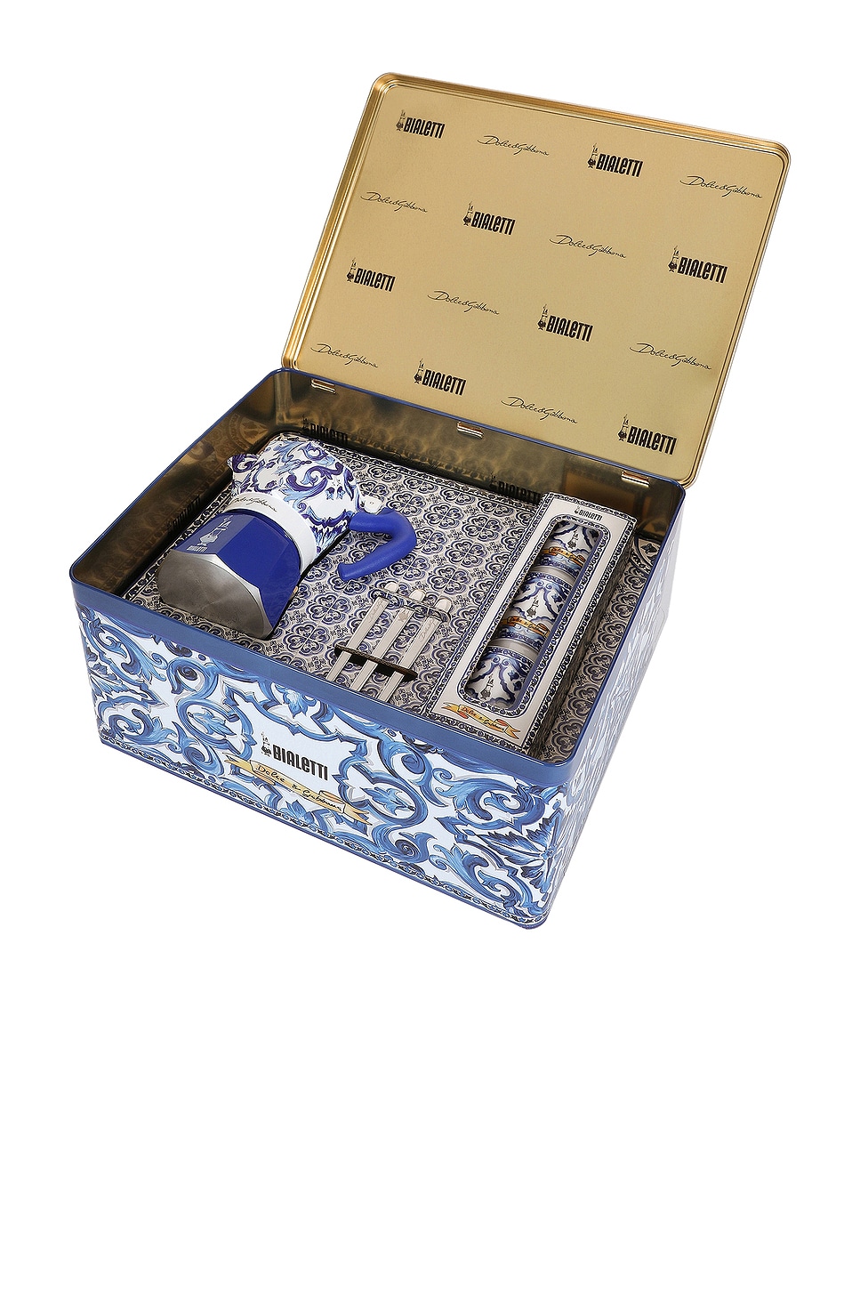 Dolce & Gabbana Casa Bialetti Moka Set In Blue Mediterraneo