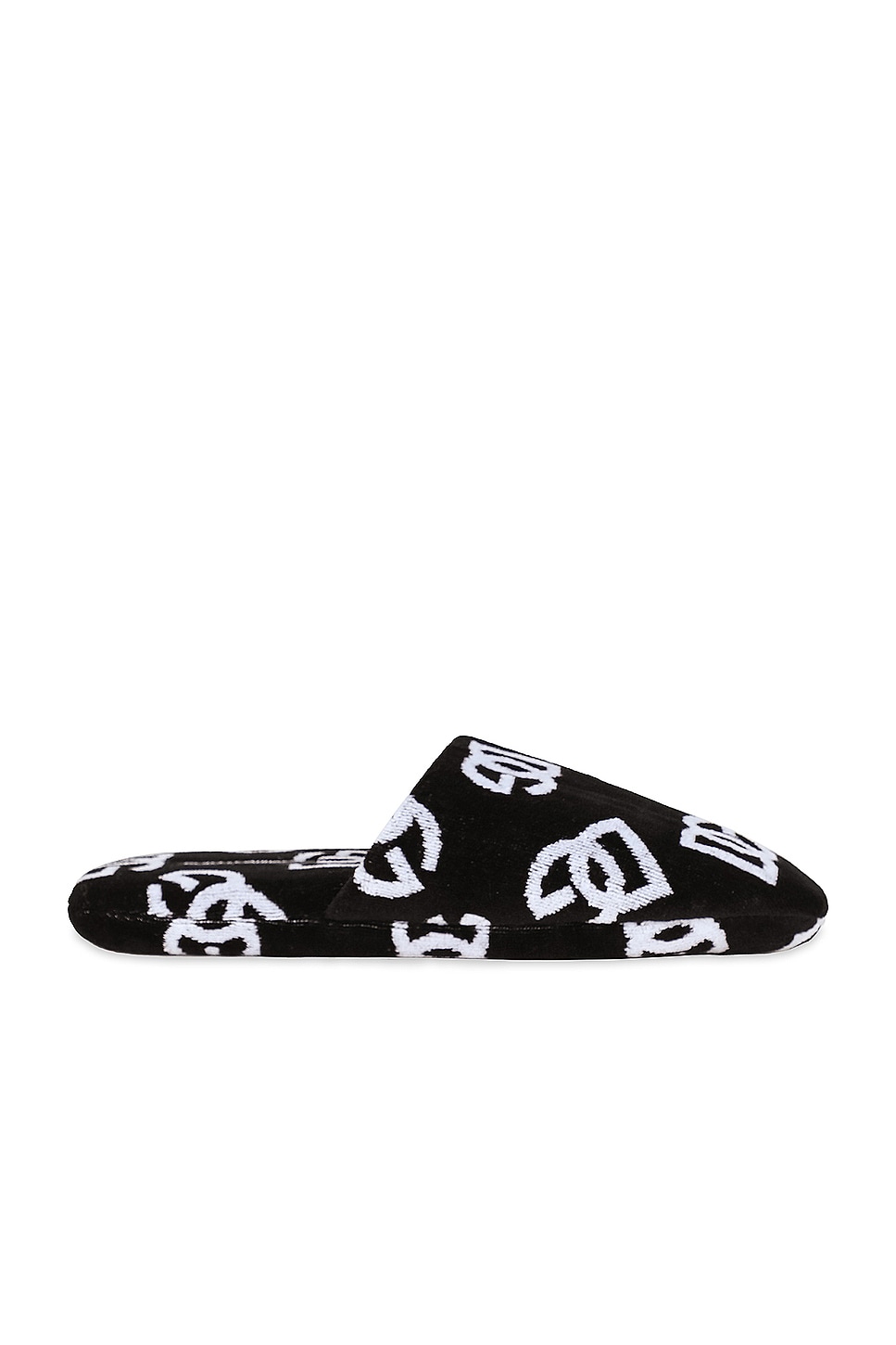 Image 1 of Dolce & Gabbana Casa All Over Dg Logo Slippers in Black