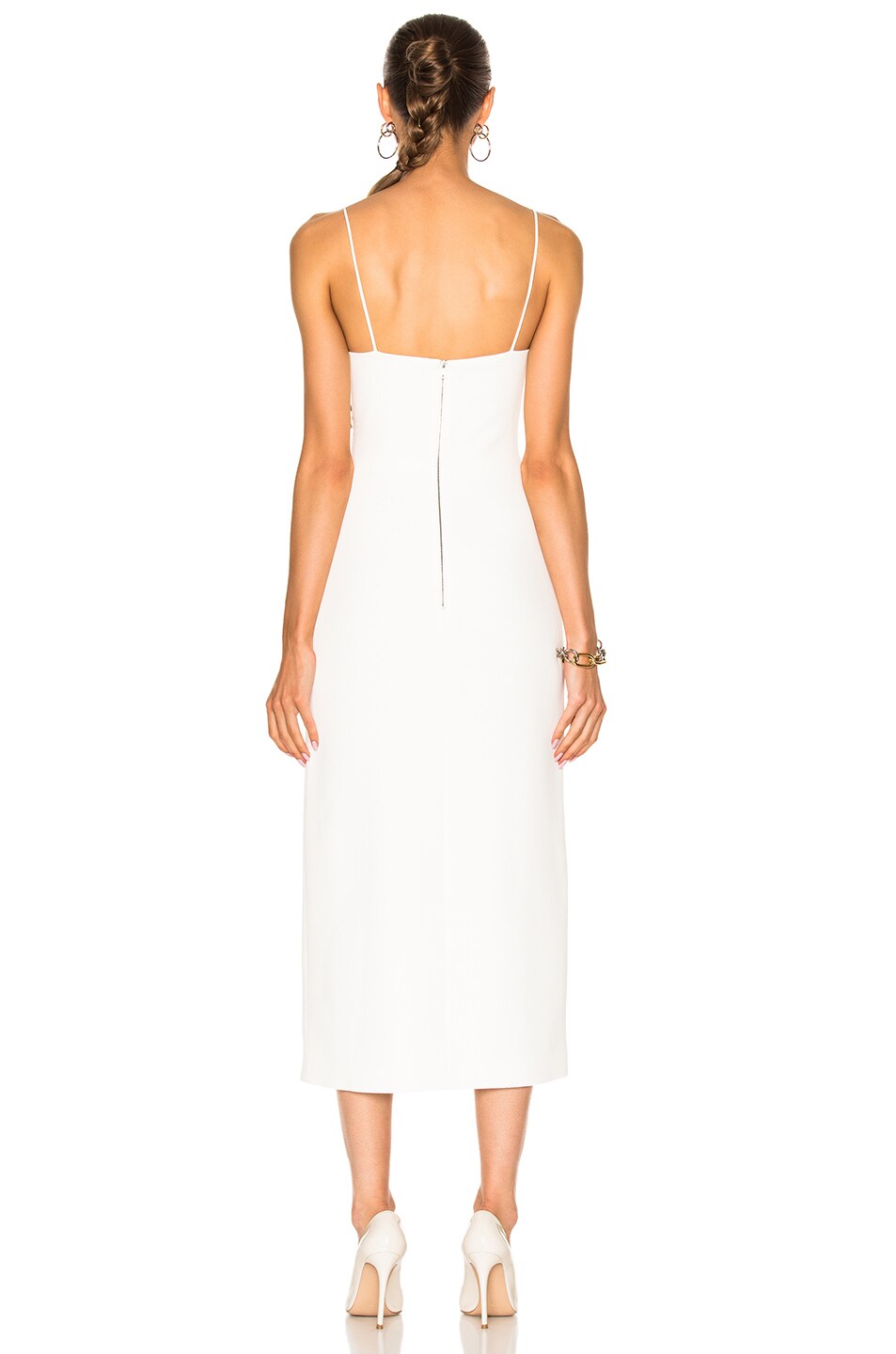 David Koma Macrame Asymmetrical Insert Loops & Metal Balls V-Cut Dress ...