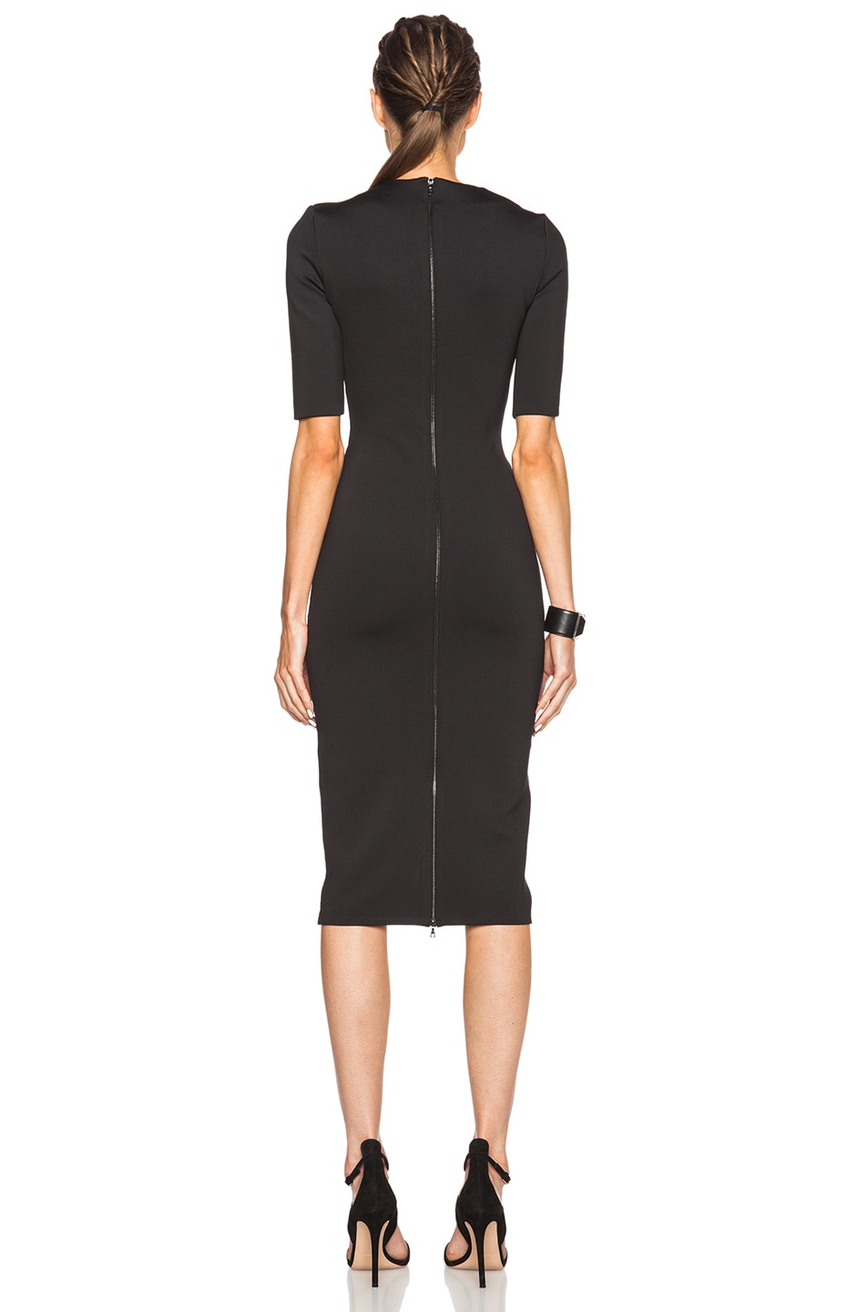 David Koma Net Line Insert Dress in Black | FWRD