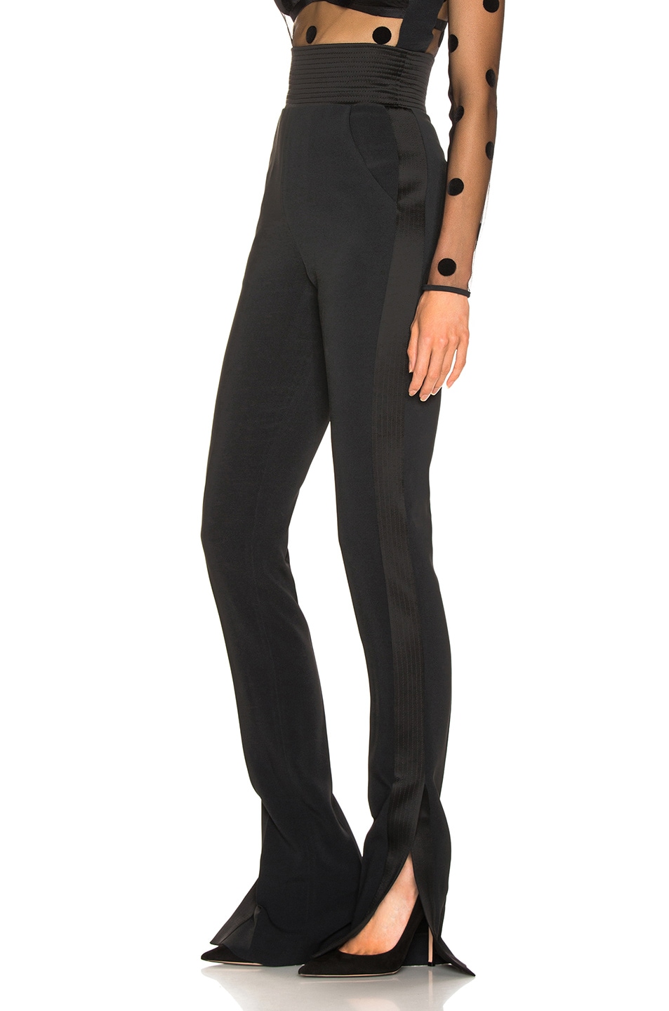Image 1 of David Koma Side Panel Trouser Pant in Black