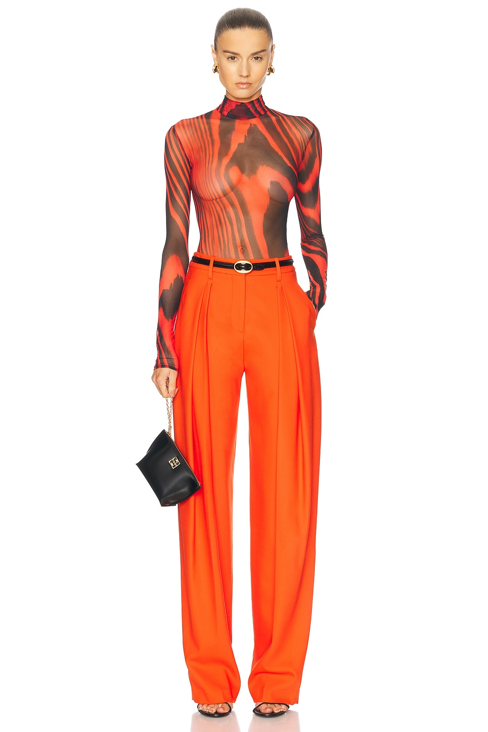 David Koma Printed Mesh Bodysuit thumbnail