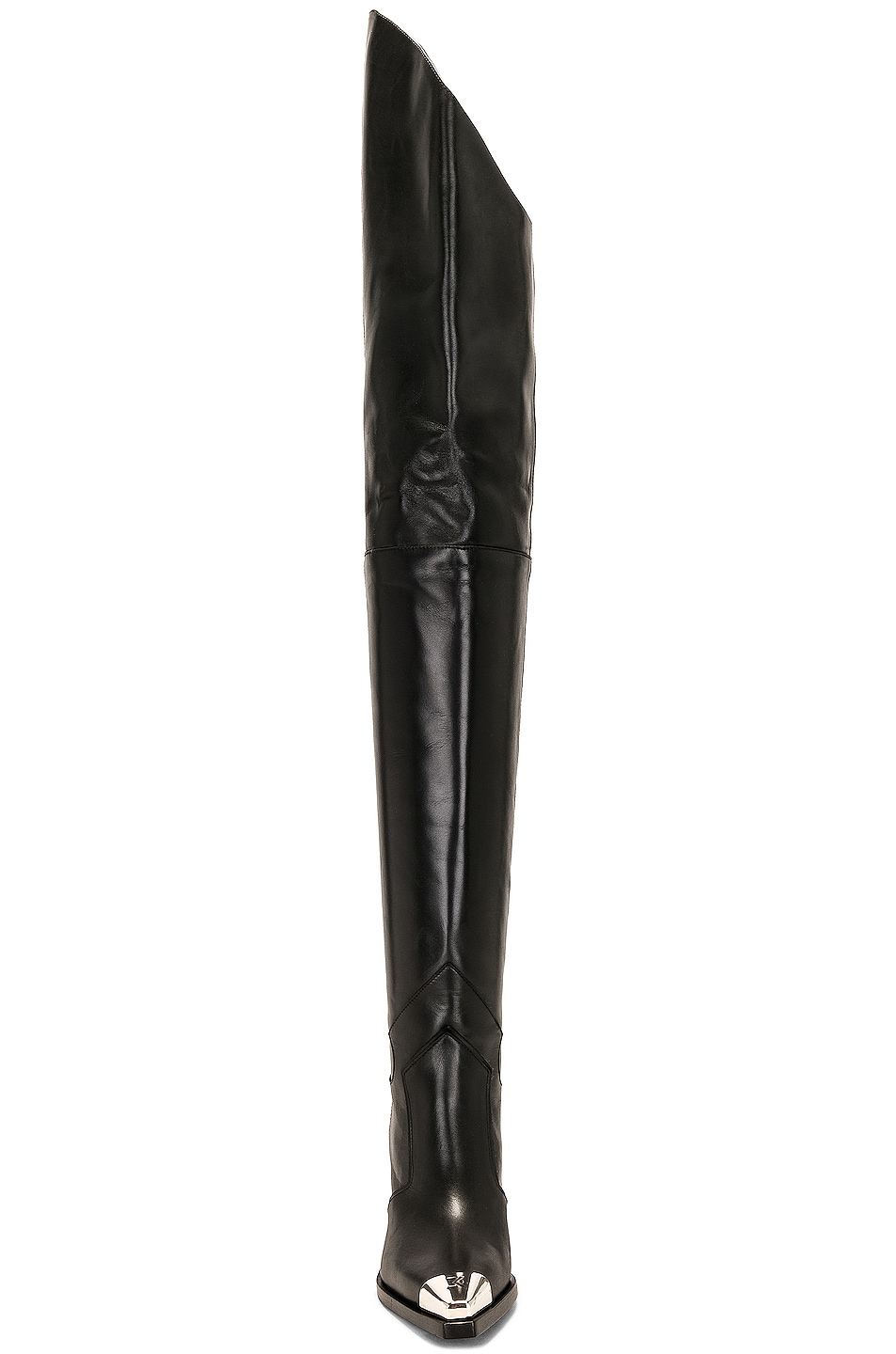 David Koma Metal Nose Over the Knee Cowboy Boots in Black | FWRD