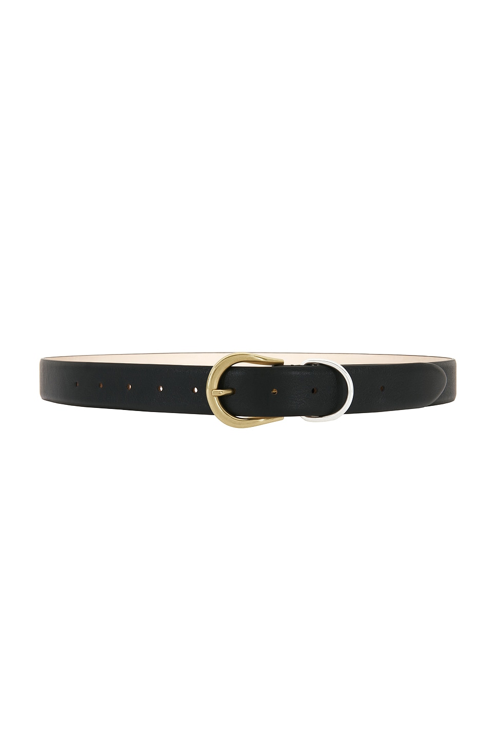 DEHANCHE Hollyhock Single Ring Men's Grained Leather Belt in Black