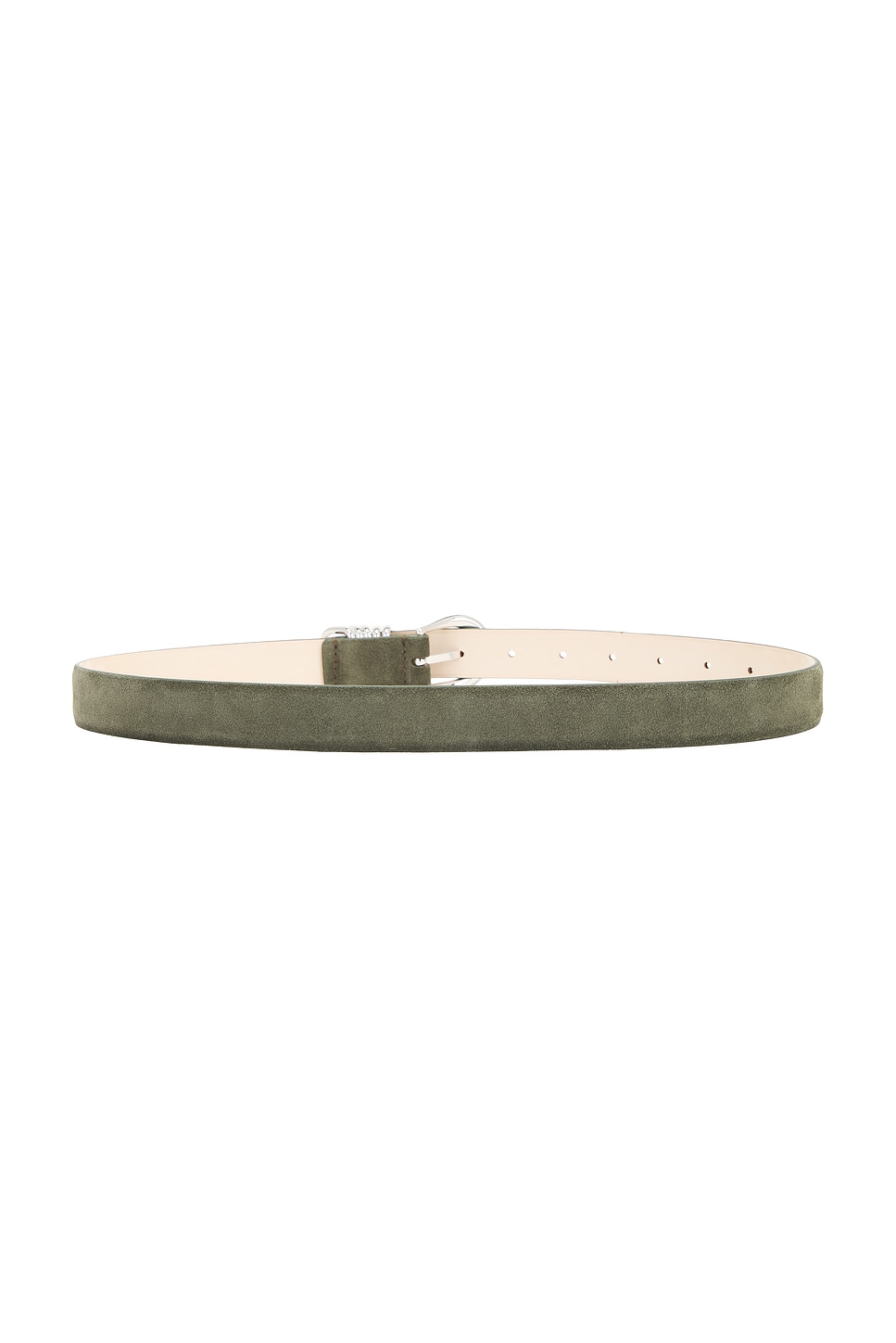 Shop Dehanche Hollyhock Suede Belt In Birch & Silver