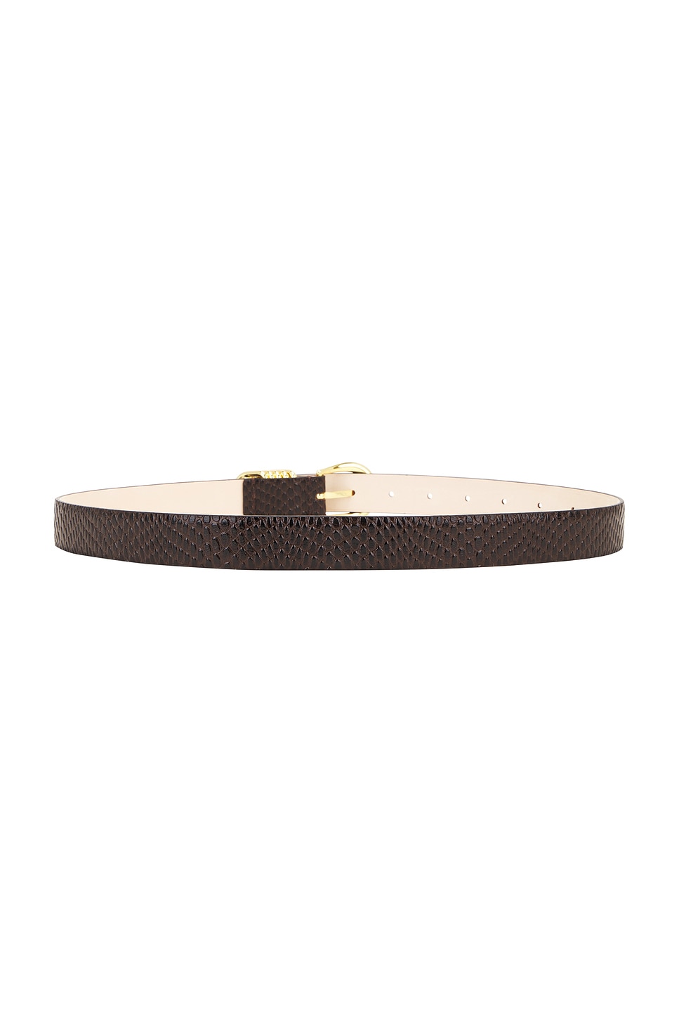 Shop Dehanche Hollyhock Viper Belt In Tobacco Viper & Gold