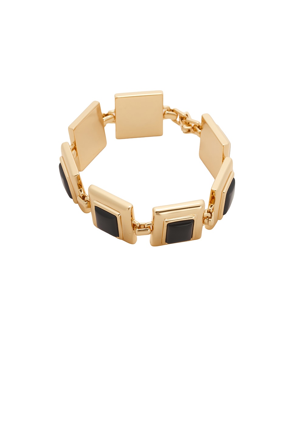 DEHANCHE Onyx Bracelet in Metallic Gold