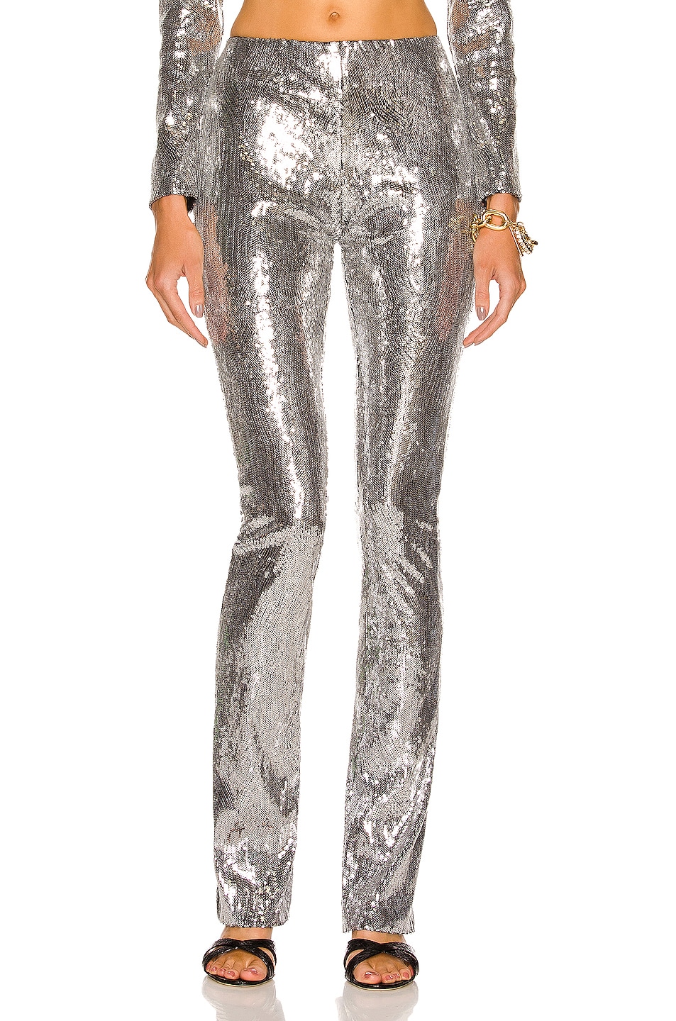 Image 1 of Daniele Carlotta Sequin Pant in Silver