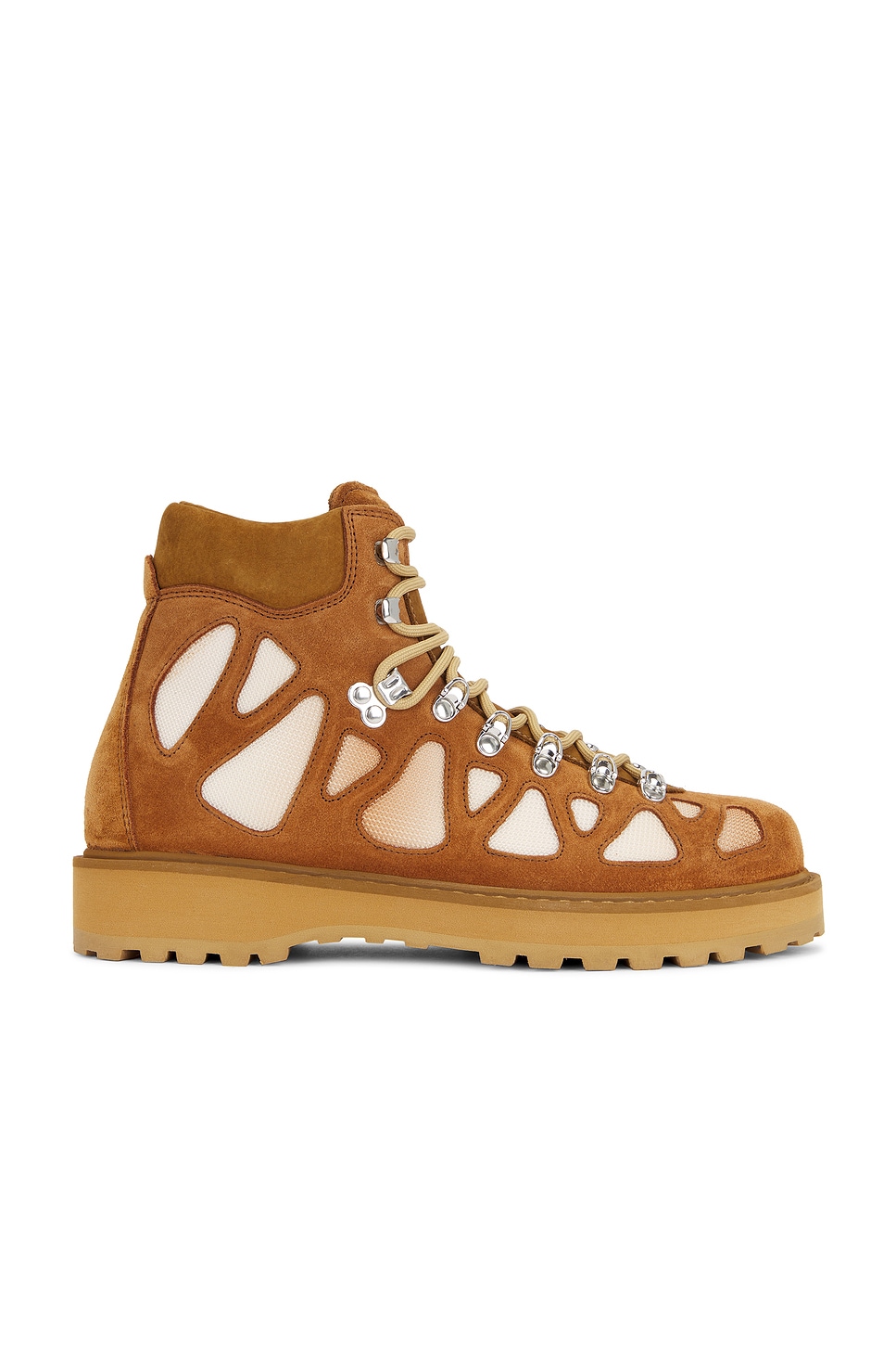 Shop Diemme Roccia Vet Cut-out Boot In Cognac Suede & Beige Ombre