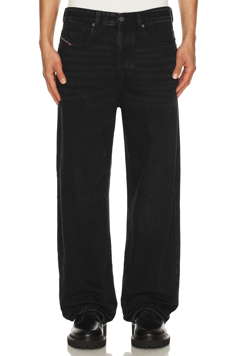Image 1 of Diesel Relaxed Fit 2001 D-macro Jean in Black