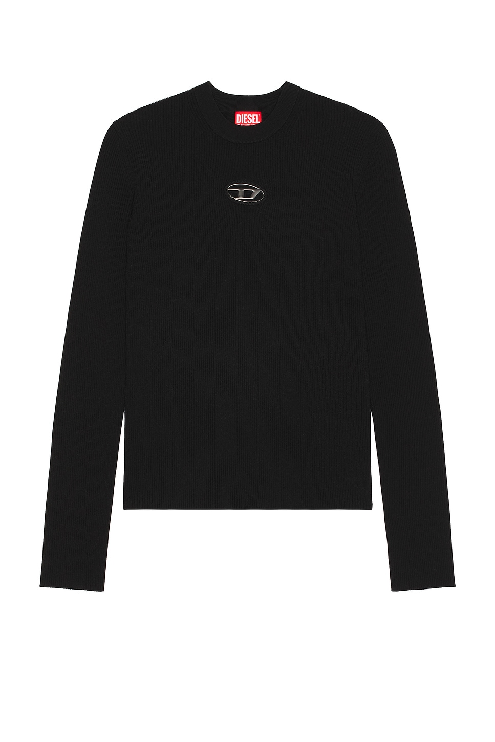 Image 1 of Diesel Zackary Round Neck Sweater in Black