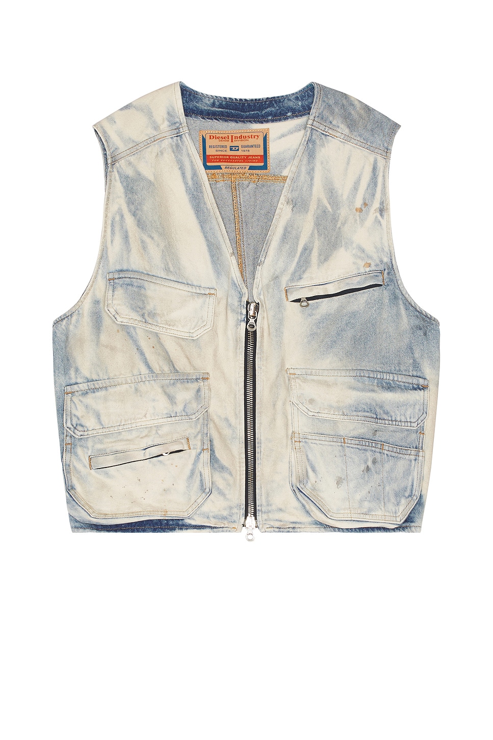 Shop Diesel Samp Vest In Denim