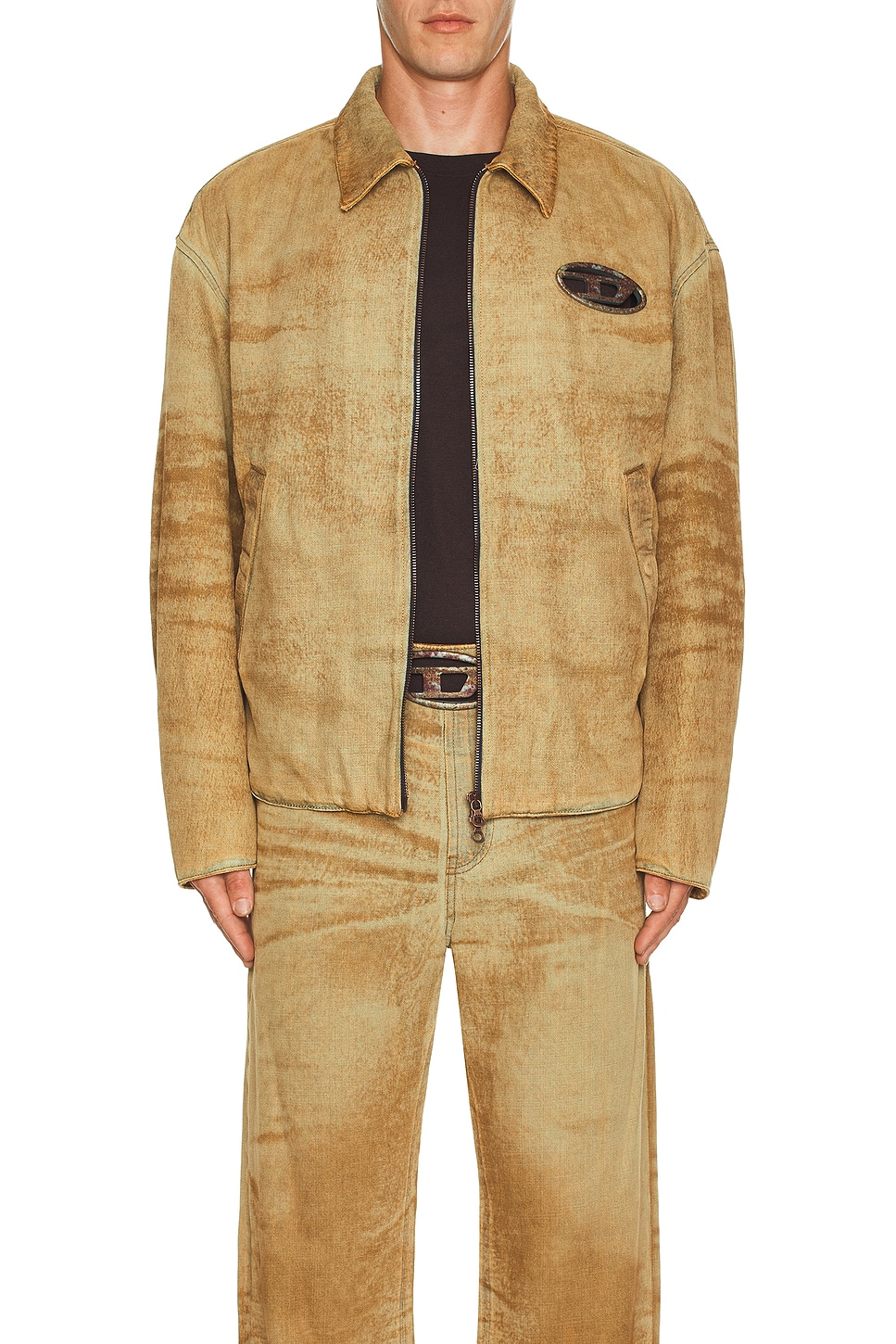 Image 1 of Diesel Stack Denim Jacket in Brown