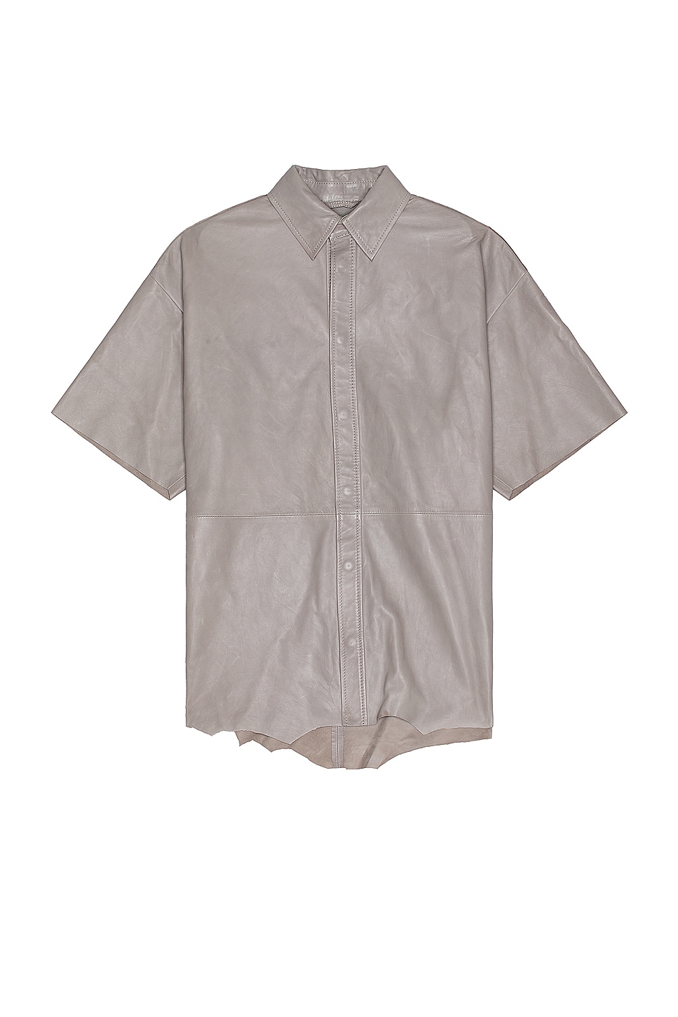 Image 1 of Diesel Emin Leather Shirt in Dove & Grey