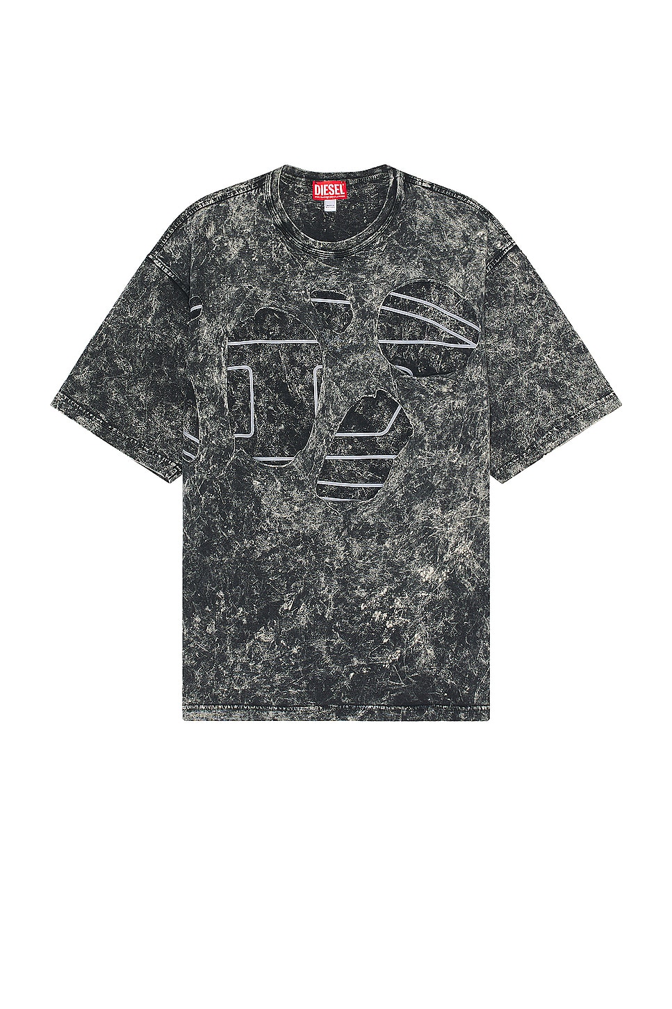 Image 1 of Diesel Boxt Peel Oval T-shirt in Deep & Black