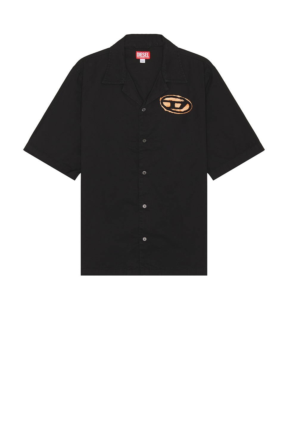 Image 1 of Diesel Stan Bleach Button Down Shirt in Black