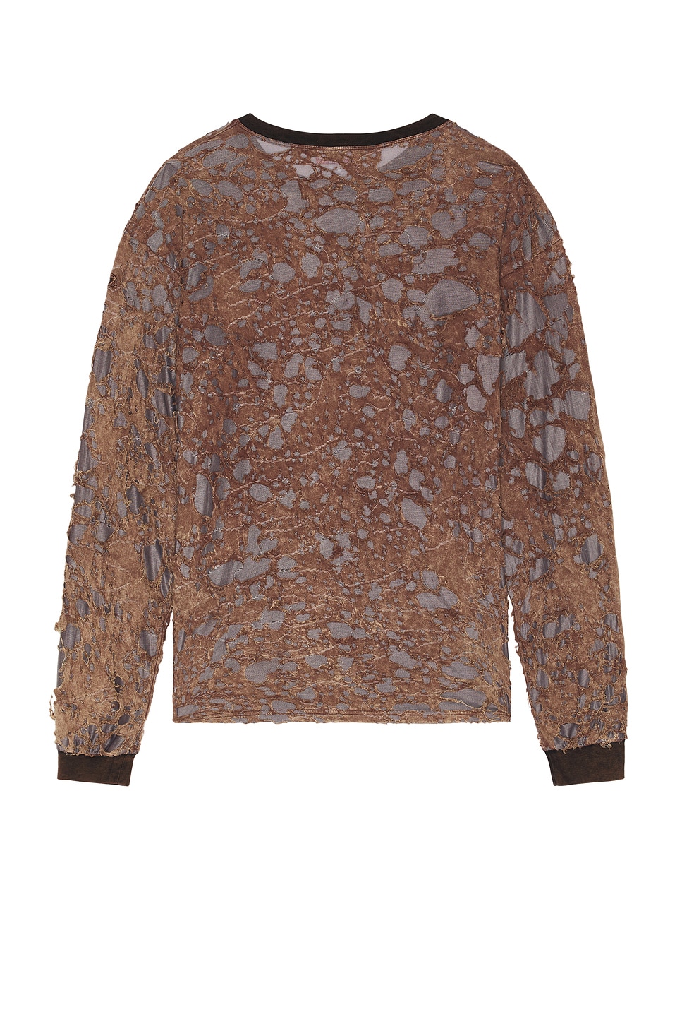 Diesel T-overt Long Sleeve Tee In Brown