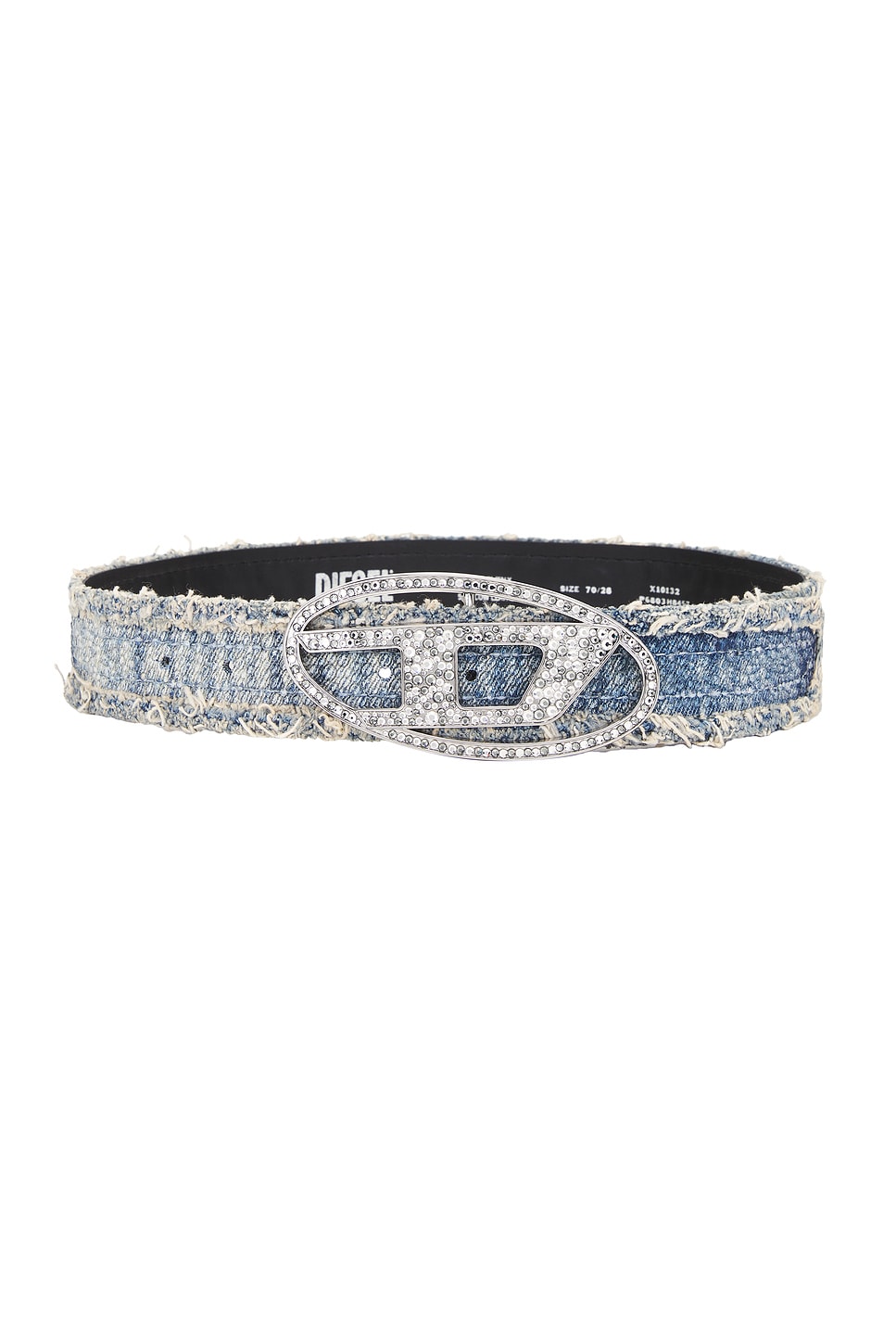 Diesel 1dr Strass Belt In Medium Blue