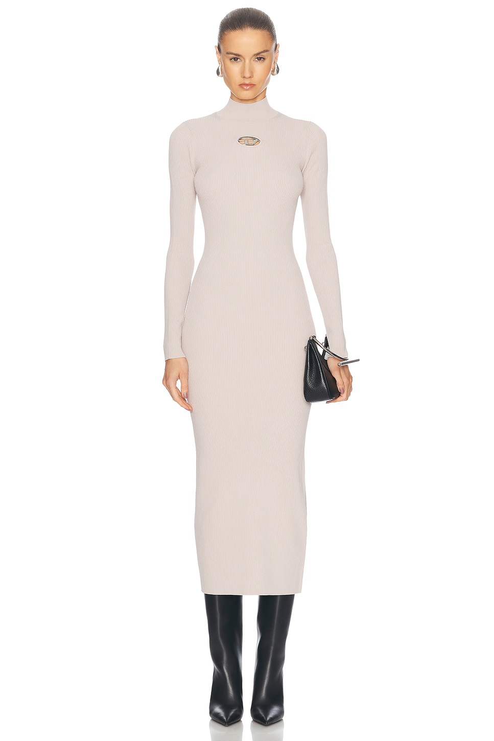 Image 1 of Diesel Long Sleeve Midi Dress in Misty Rose