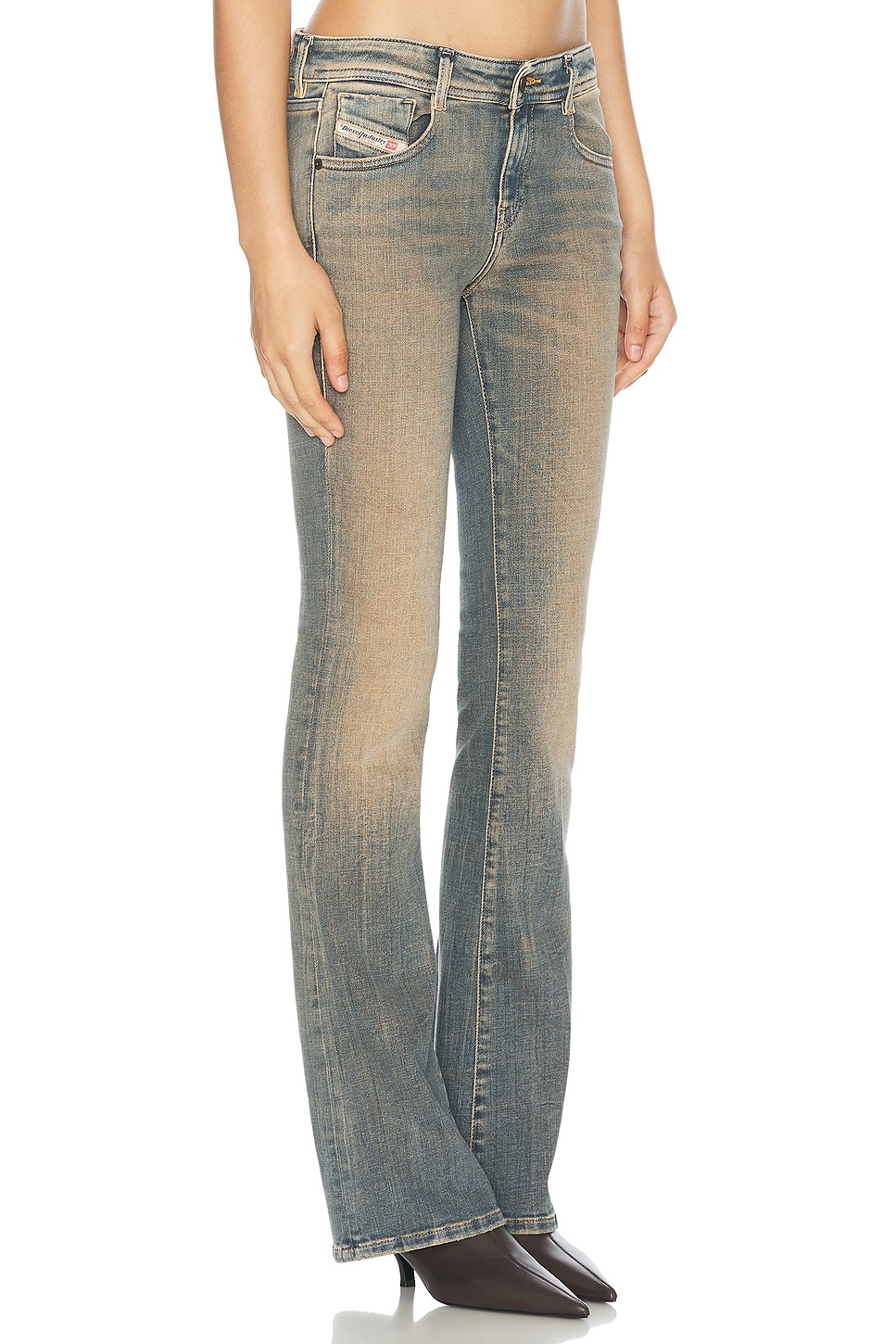 Diesel Mid Rise Bootcut In Denim