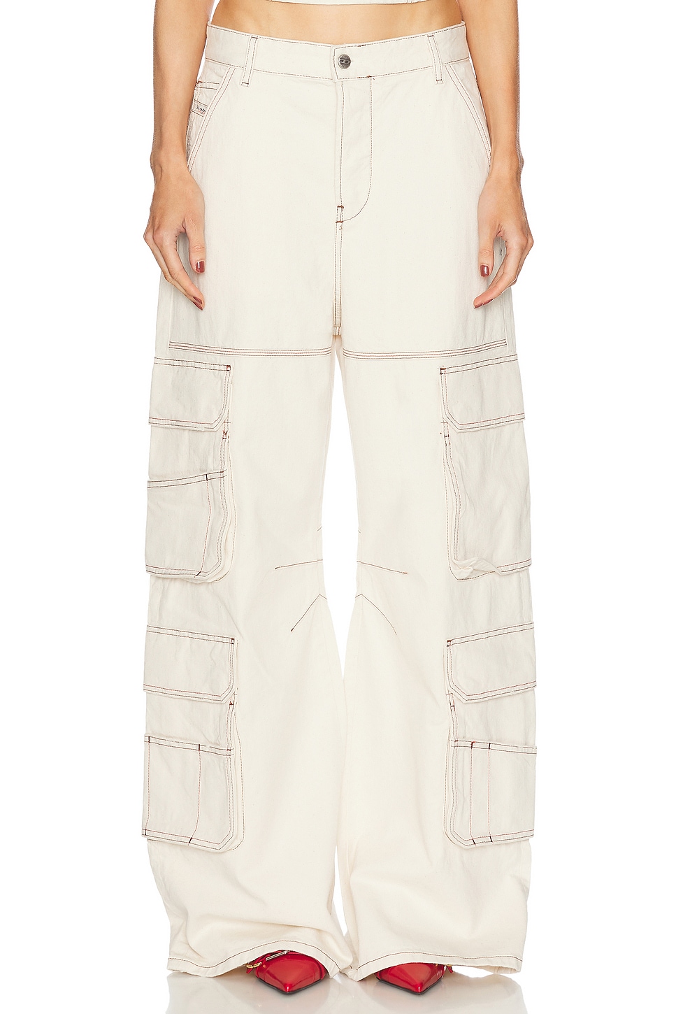 Cargo Wide Leg in White