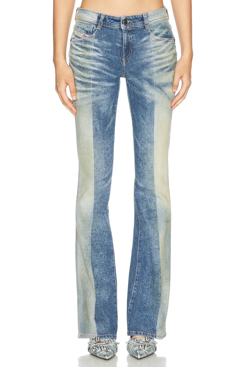 Diesel Low Rise Bootcut Leg In Denim