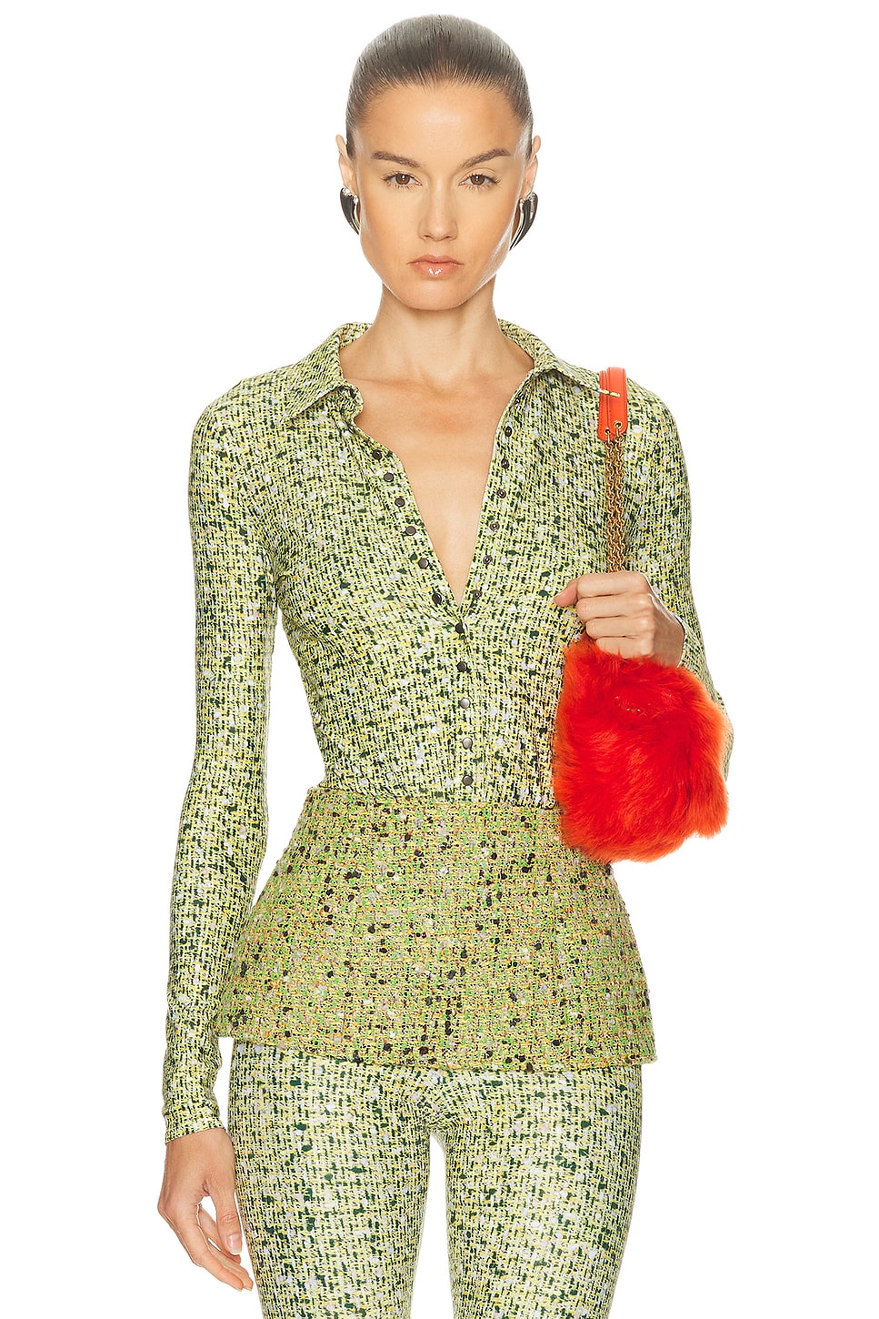 Image 1 of Diesel Long Sleeve Top in Green