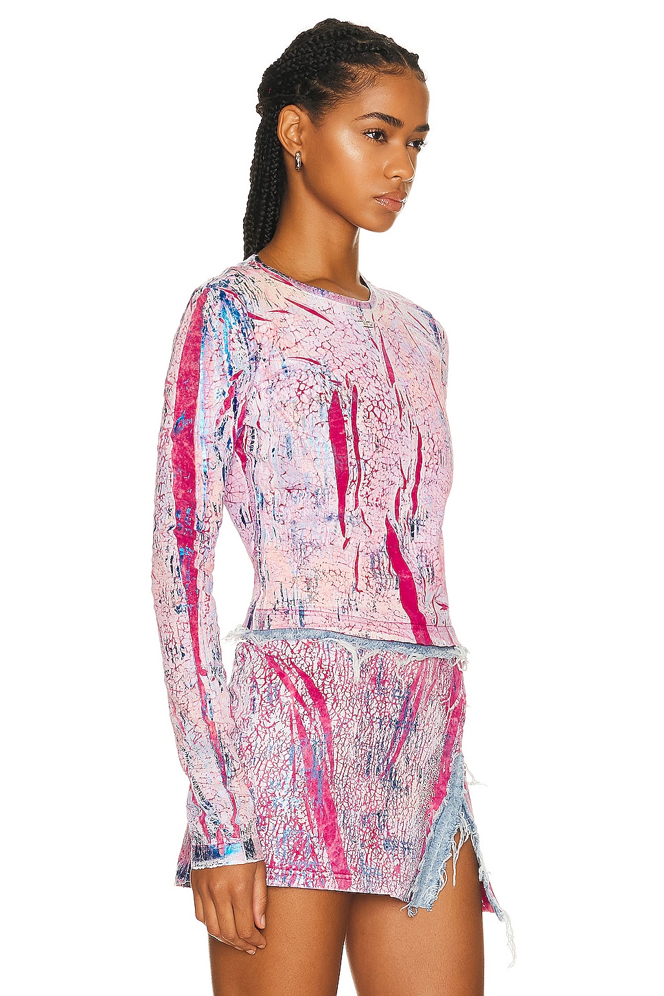 Double-Layer Long Sleeve Top – Petroleum