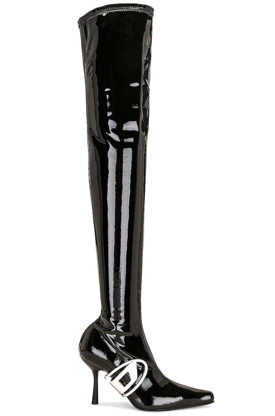 Image 1 of Diesel Stretch Over the Knee Boot in Black