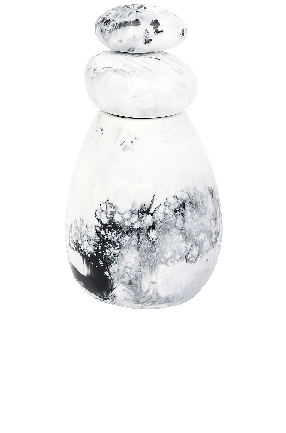 Image 1 of DINOSAUR DESIGNS Boulder Salt Grinder in White Marble Swirl