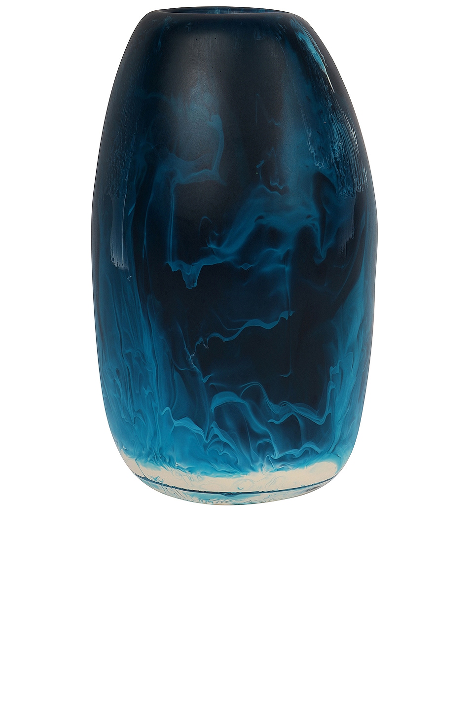 Image 1 of DINOSAUR DESIGNS Medium Pebble Vase in Moody Blue Swirl