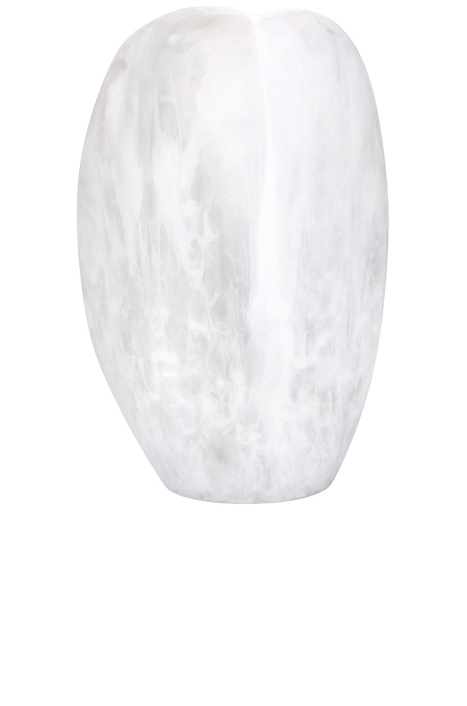 Image 1 of DINOSAUR DESIGNS Bold Skipping Stone Vase in Swirl White & Clear