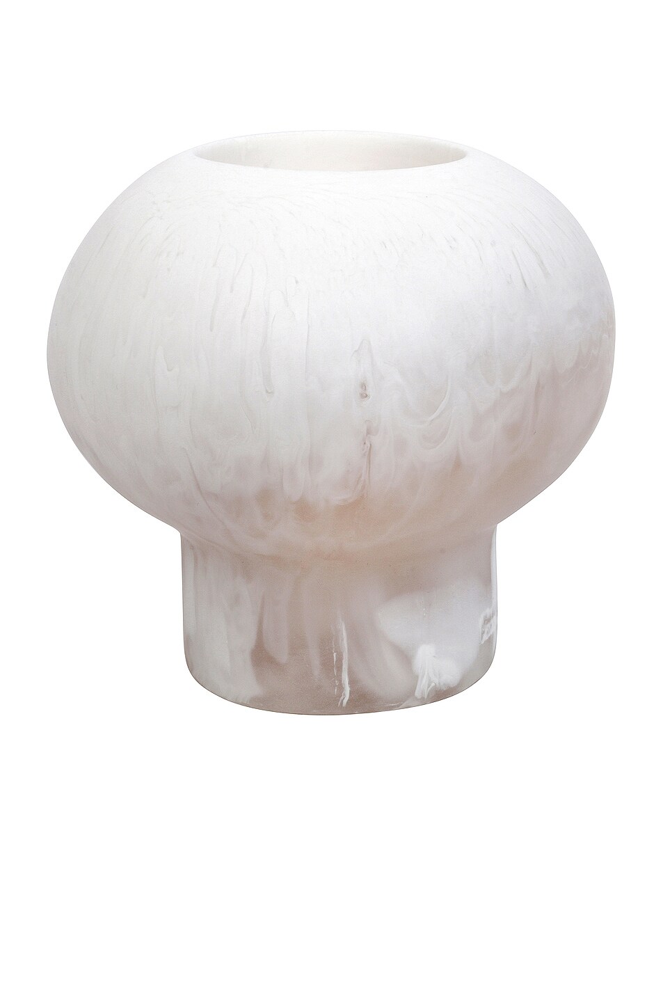 Image 1 of DINOSAUR DESIGNS Round Pearl Vase in Swirl White & Clear